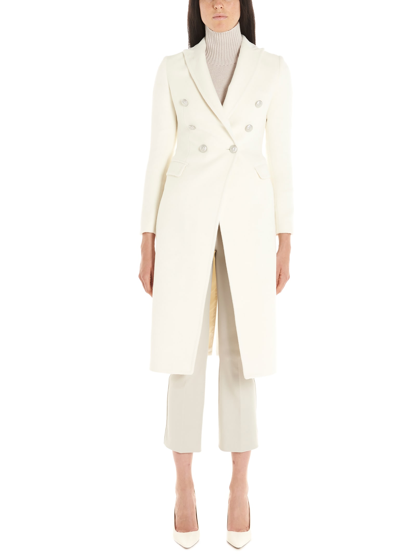 Tagliatore Coat In White | ModeSens