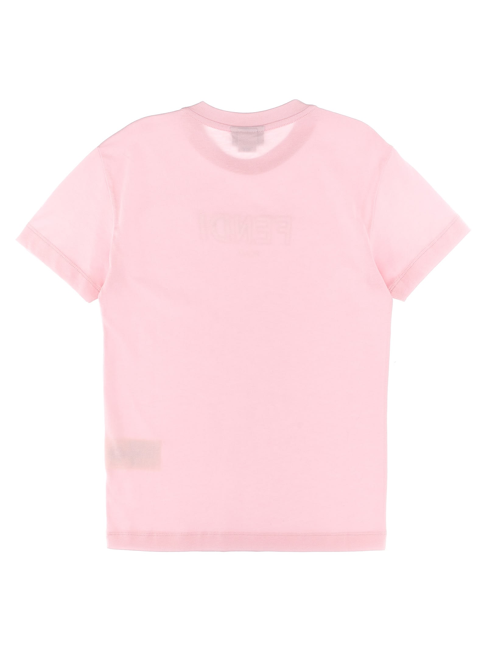 Shop Fendi Logo Embroidery T-shirt In Rosa