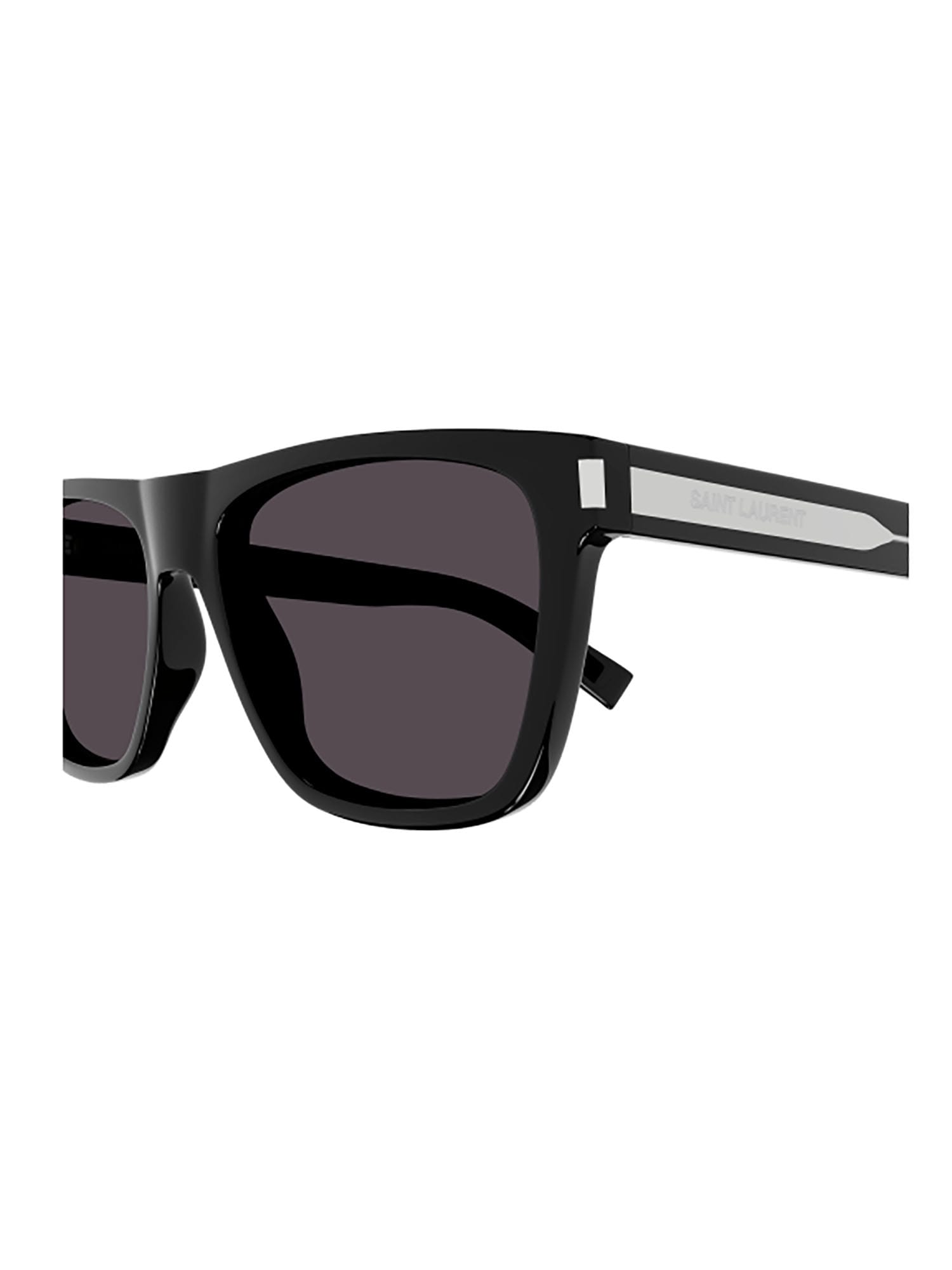 Shop Saint Laurent Sl 619 Sunglasses In Black Crystal Black