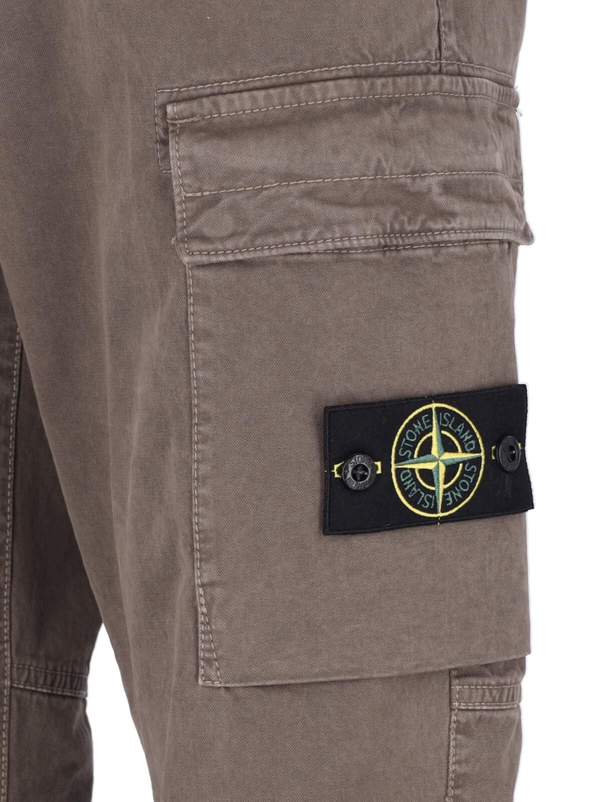 Shop Stone Island Cargo Pants In Marrone