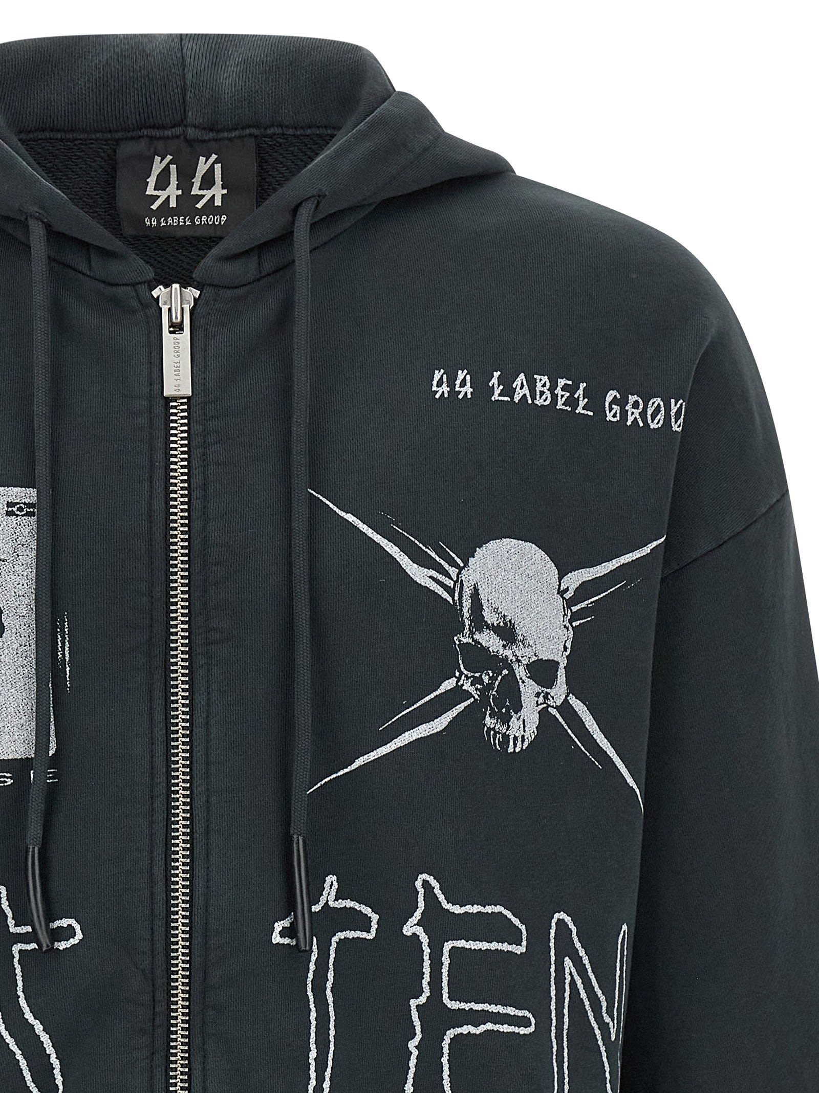 44 Label Group Commission Raw-cut Zip Hoodie In Multi
