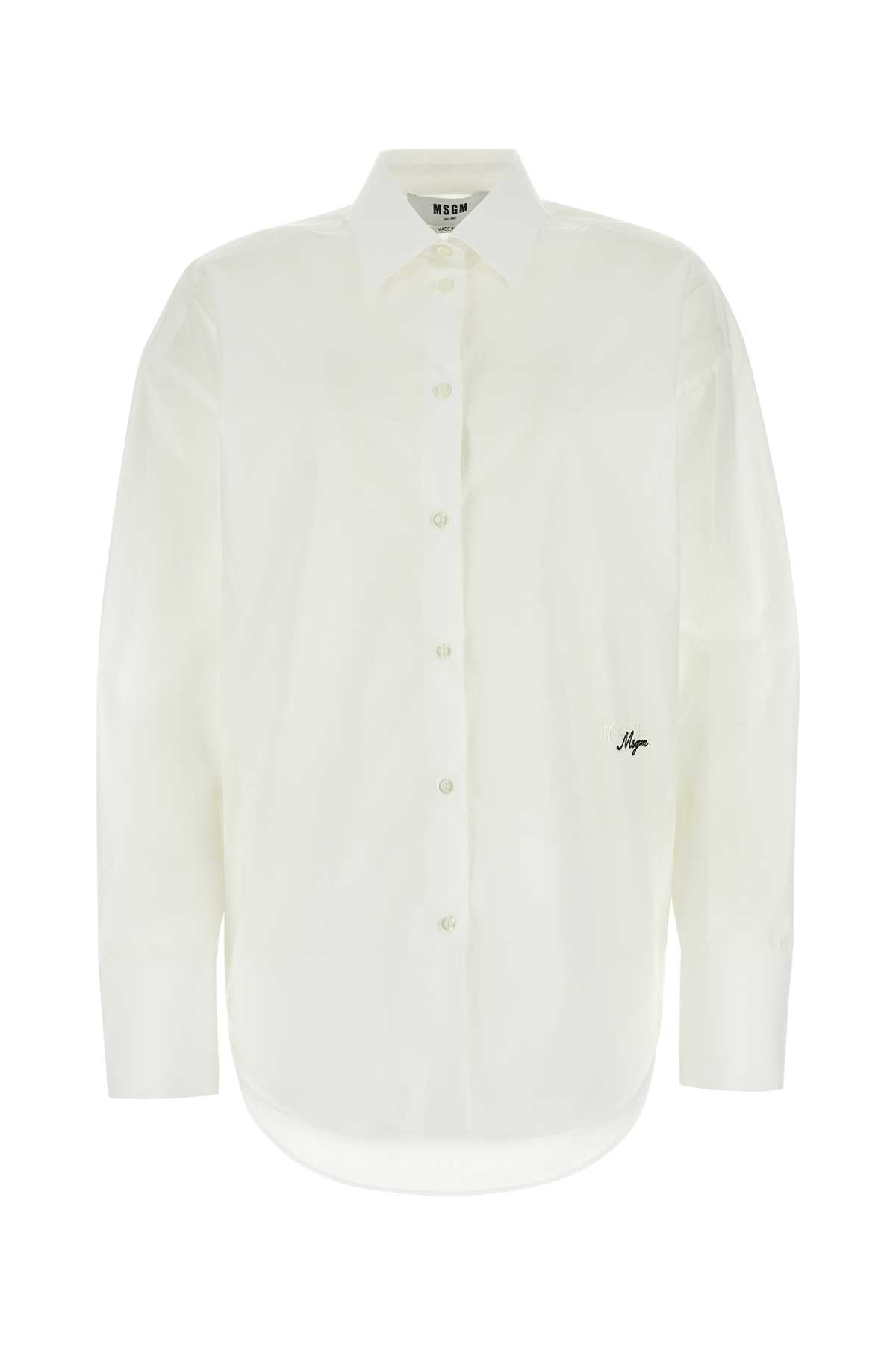 White Poplin Shirt
