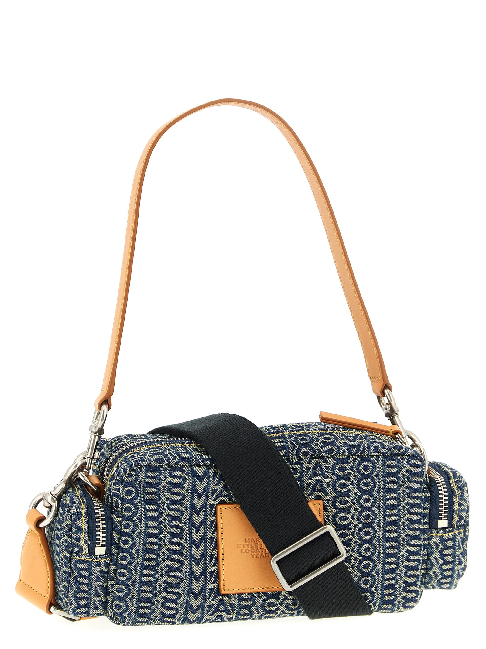 Marc Jacobs The Cargo Monogram Denim Shoulder Bag In Blue