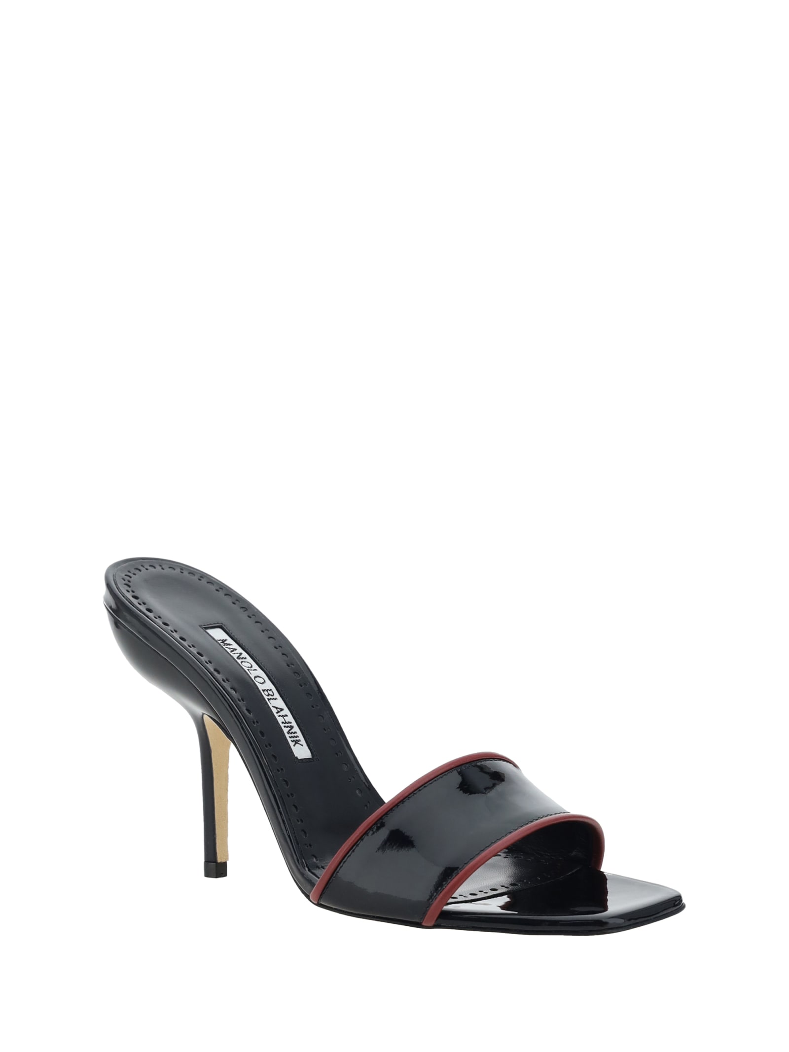 Shop Manolo Blahnik Sandals In Blck