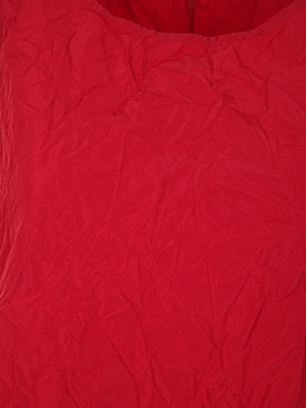Shop Maria Calderara Marionetta Crinkled Opaque Taffeta Long Dress In Ruby Red