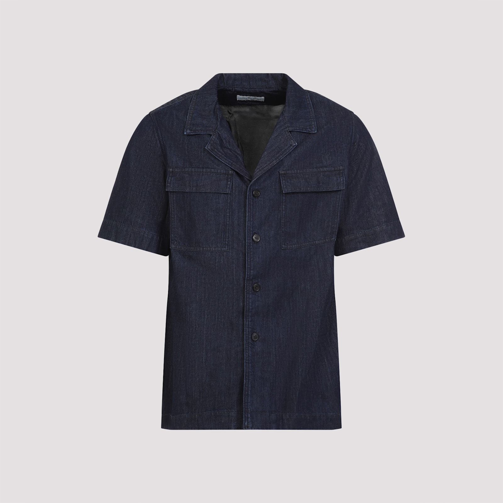 Dries Van Noten Cameron Short-sleeved Shirt In Indigo