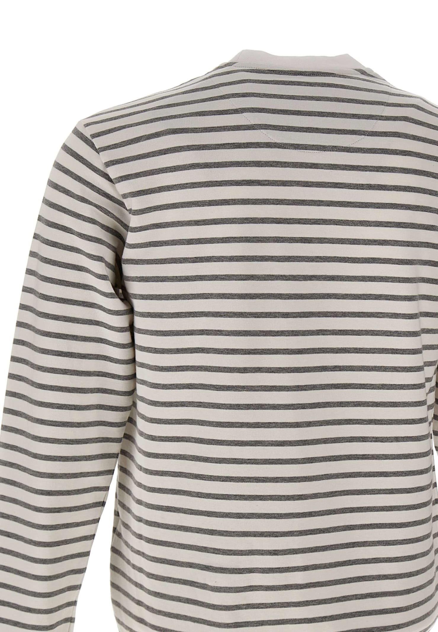 Shop Vilebrequin Cotton Sweatshirt In White-grey