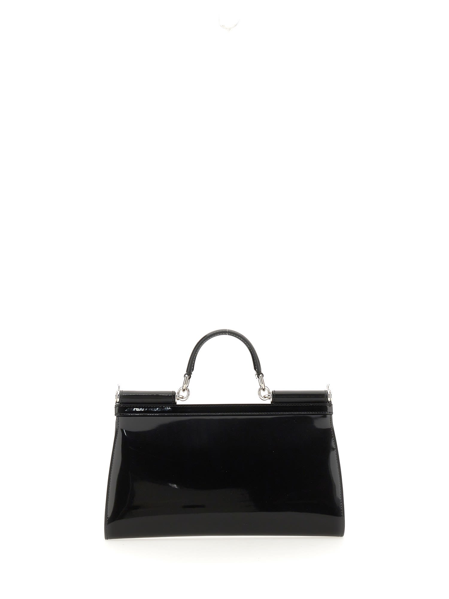 Dolce & Gabbana Kim Sicily Leather Bag In Black