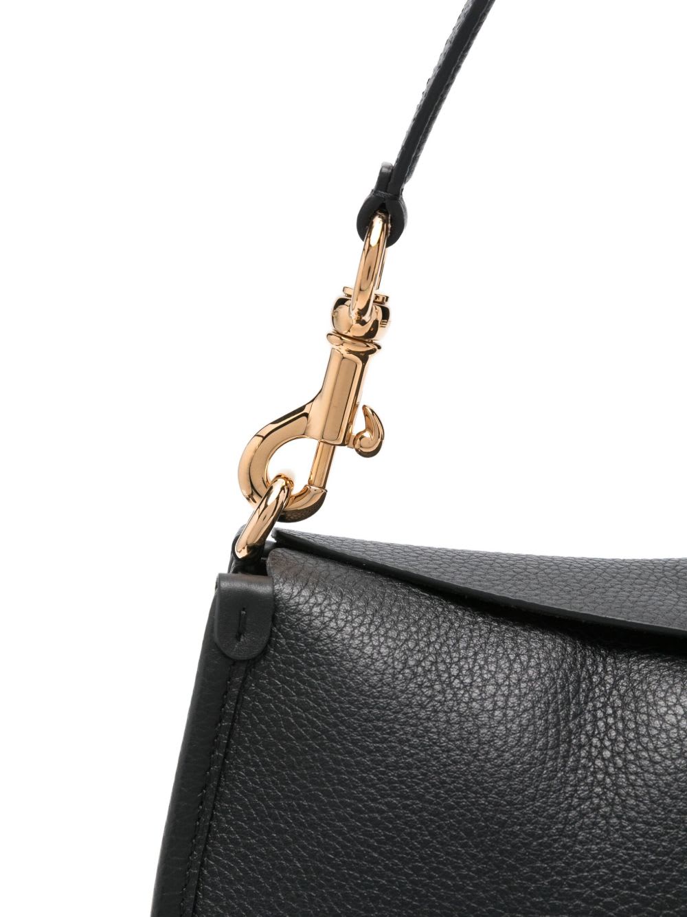 Etro Leather Textured Shoulder Bag In Black