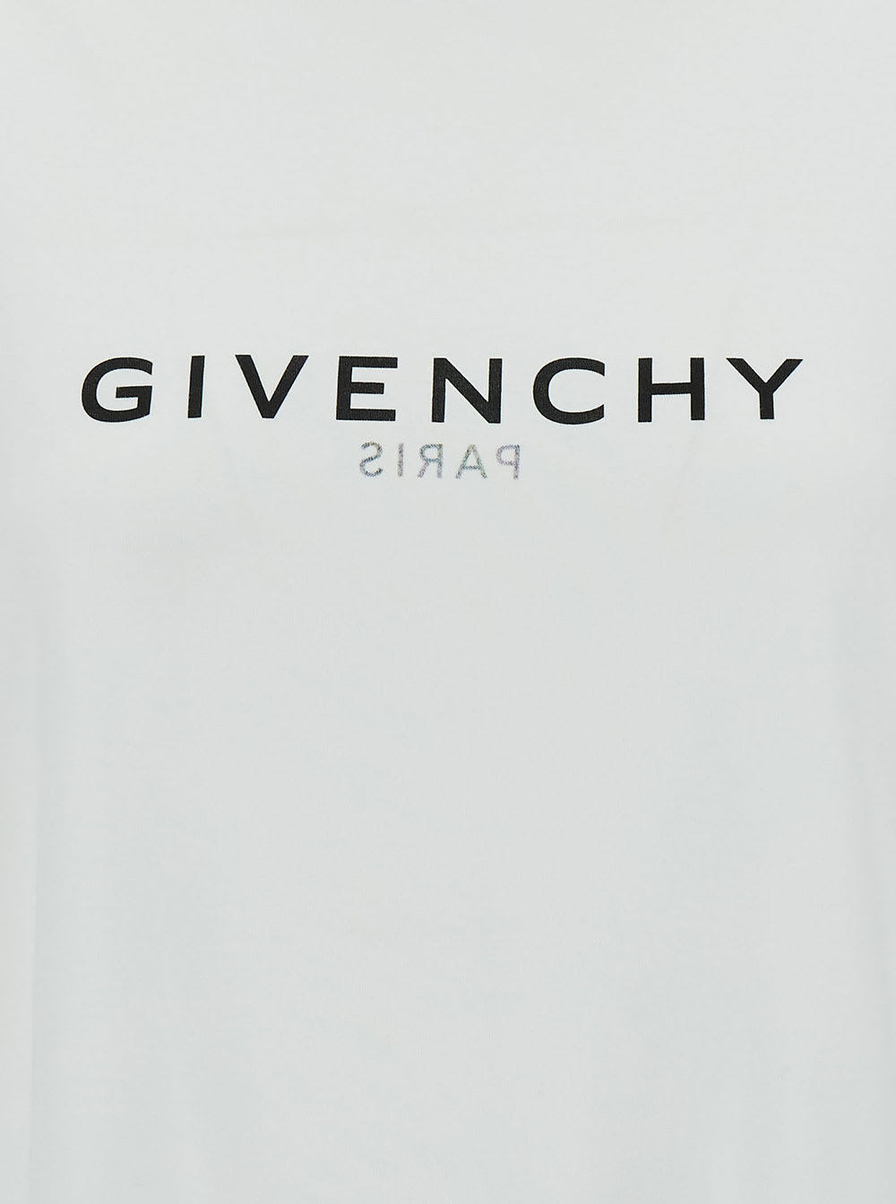 Shop Givenchy White Crewneck T-shirt With Contrasting Logo Print In Cotton Woman