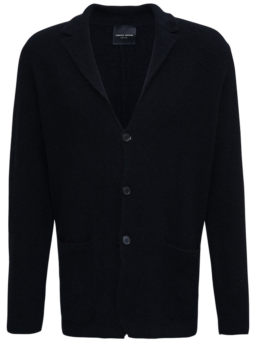 Roberto Collina Single-breasted Black Wool Jacket