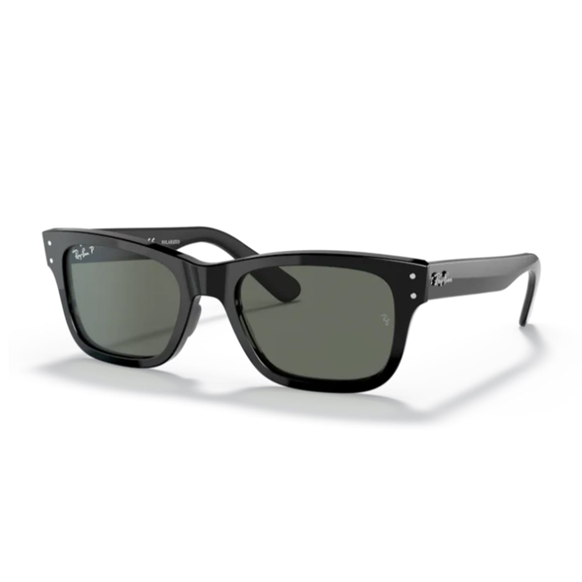 Ray Ban Burbank Sunglasses Black Frame Green Lenses 55-20 In Nero