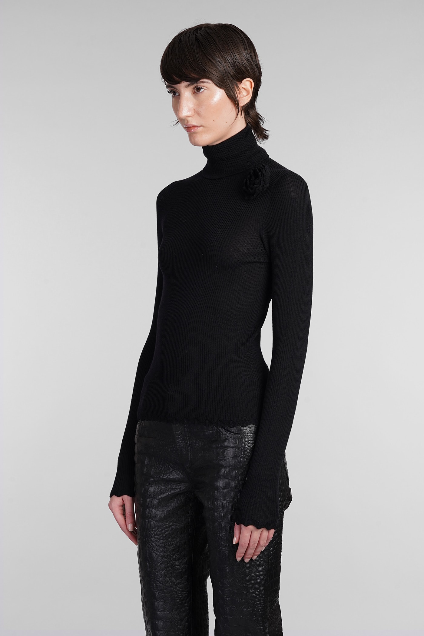 Shop Blumarine Knitwear In Black Wool