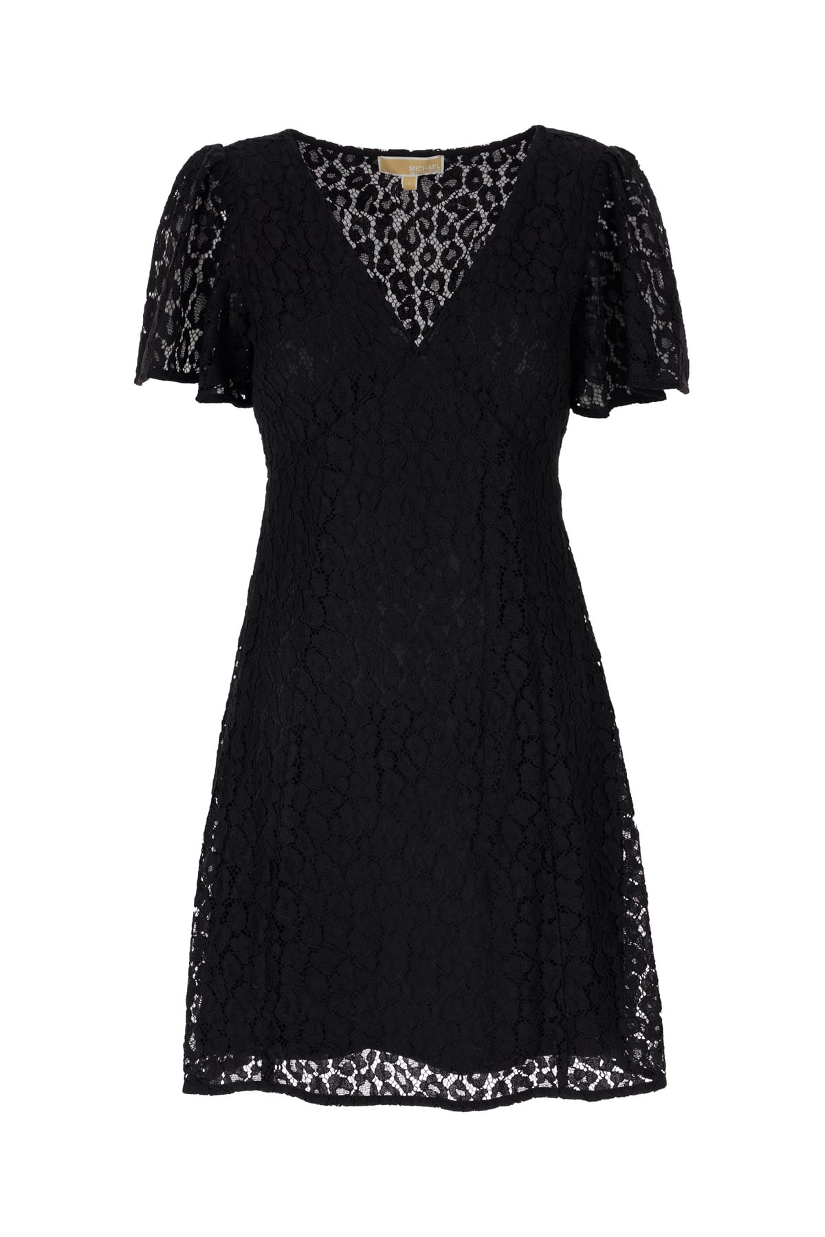 Michael Kors Black Laces Mini Dress In Nero