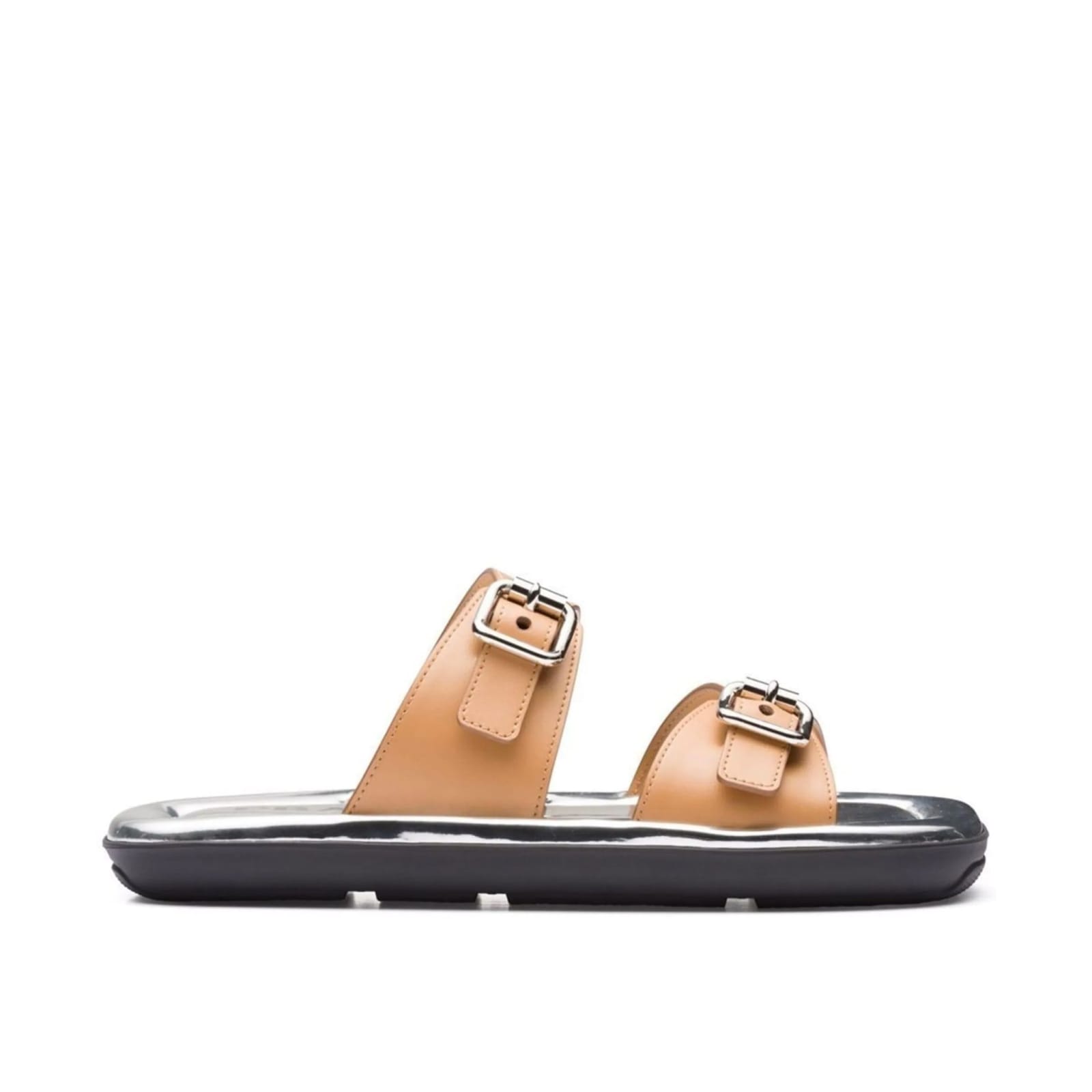 Prada Leather Buckle Sandals