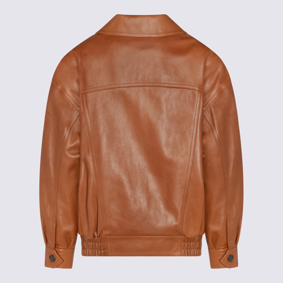 Saint Laurent Brown Leather Jacket