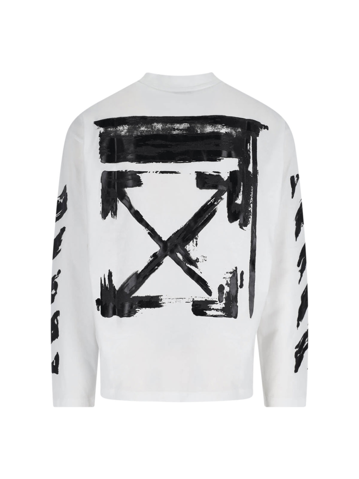 Off-white Arrow Print Long-sleeved T-shirt In White