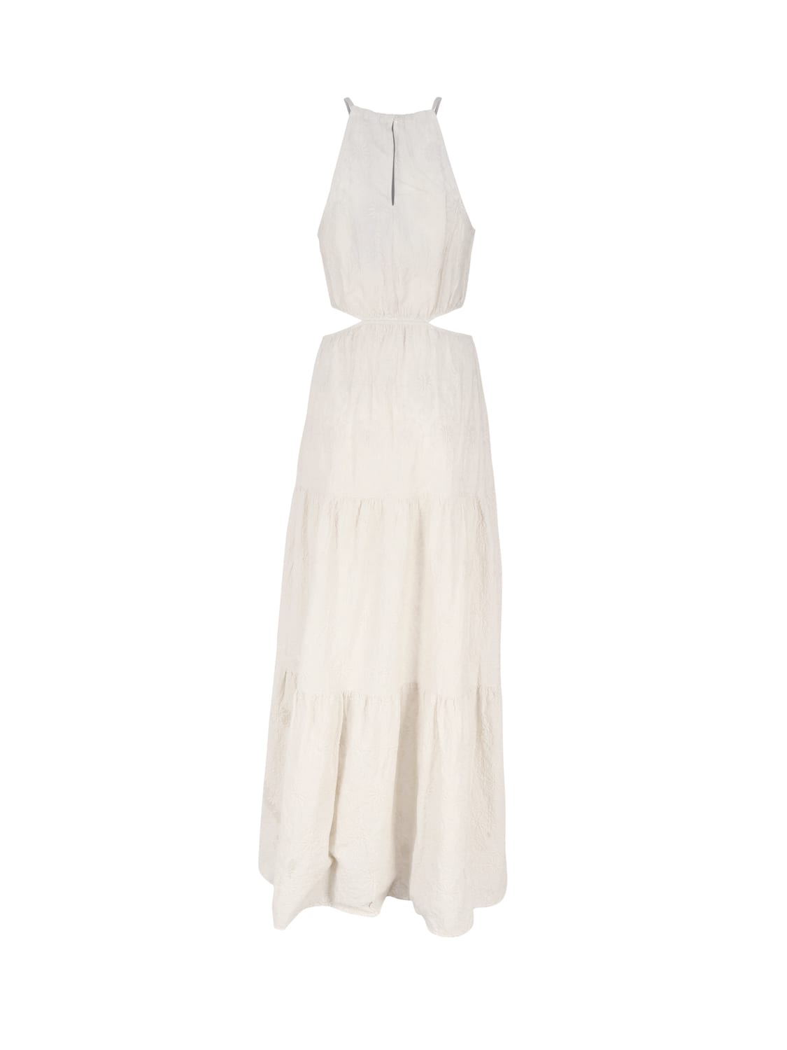 Long Dress With Halter Neckline And Cut-out On The Sides