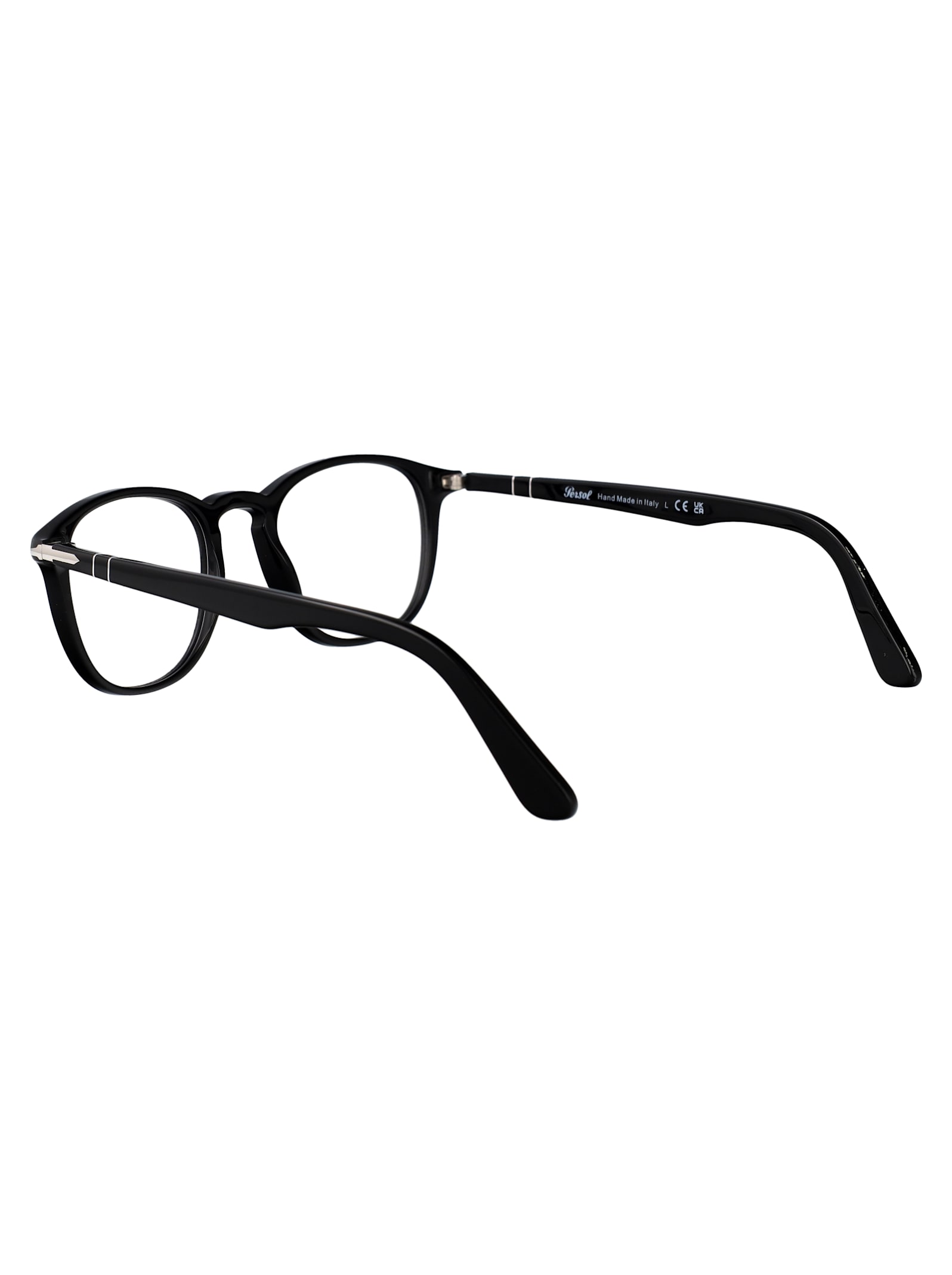 Persol Round Frame Glasses In Black