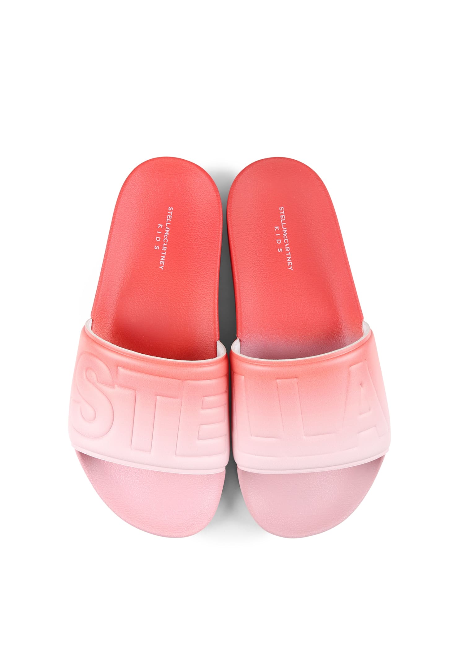 Stella Mccartney Logo Slippers In Red