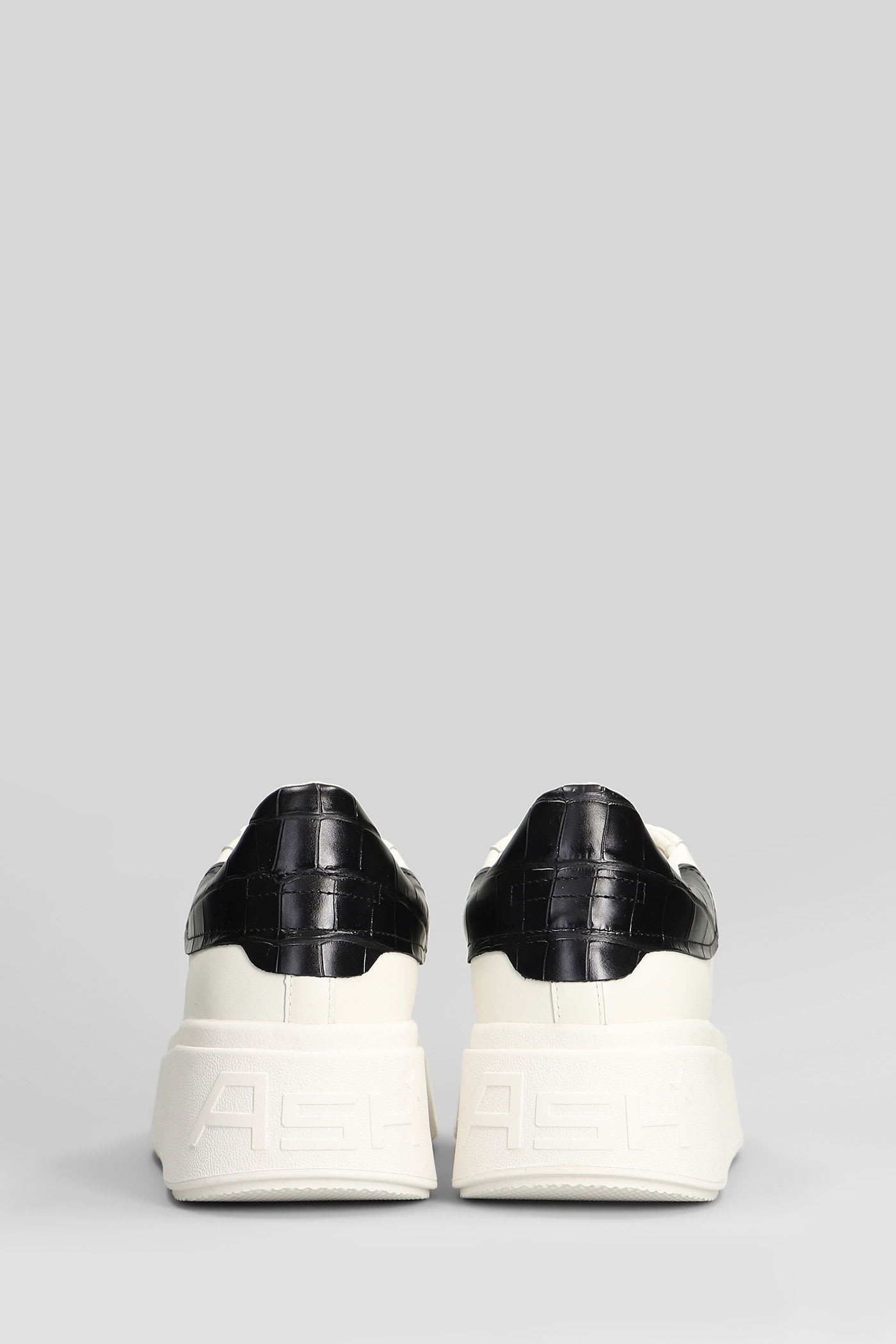 Ash Low Top Leather Platform Sneakers In White