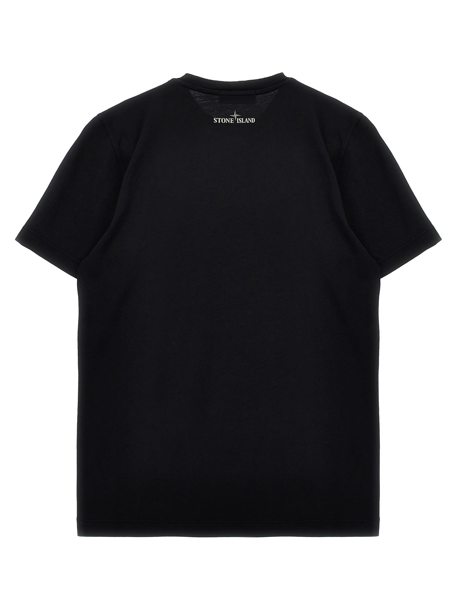 Stone Island Printed T-shirt In Black
