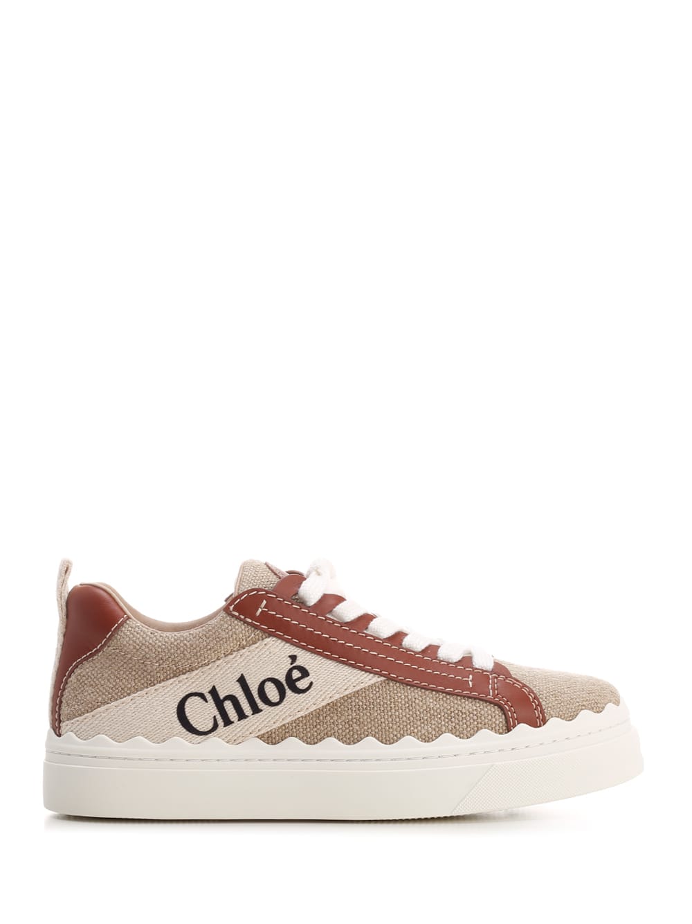 Chloé Lauren Sneaker In Gold