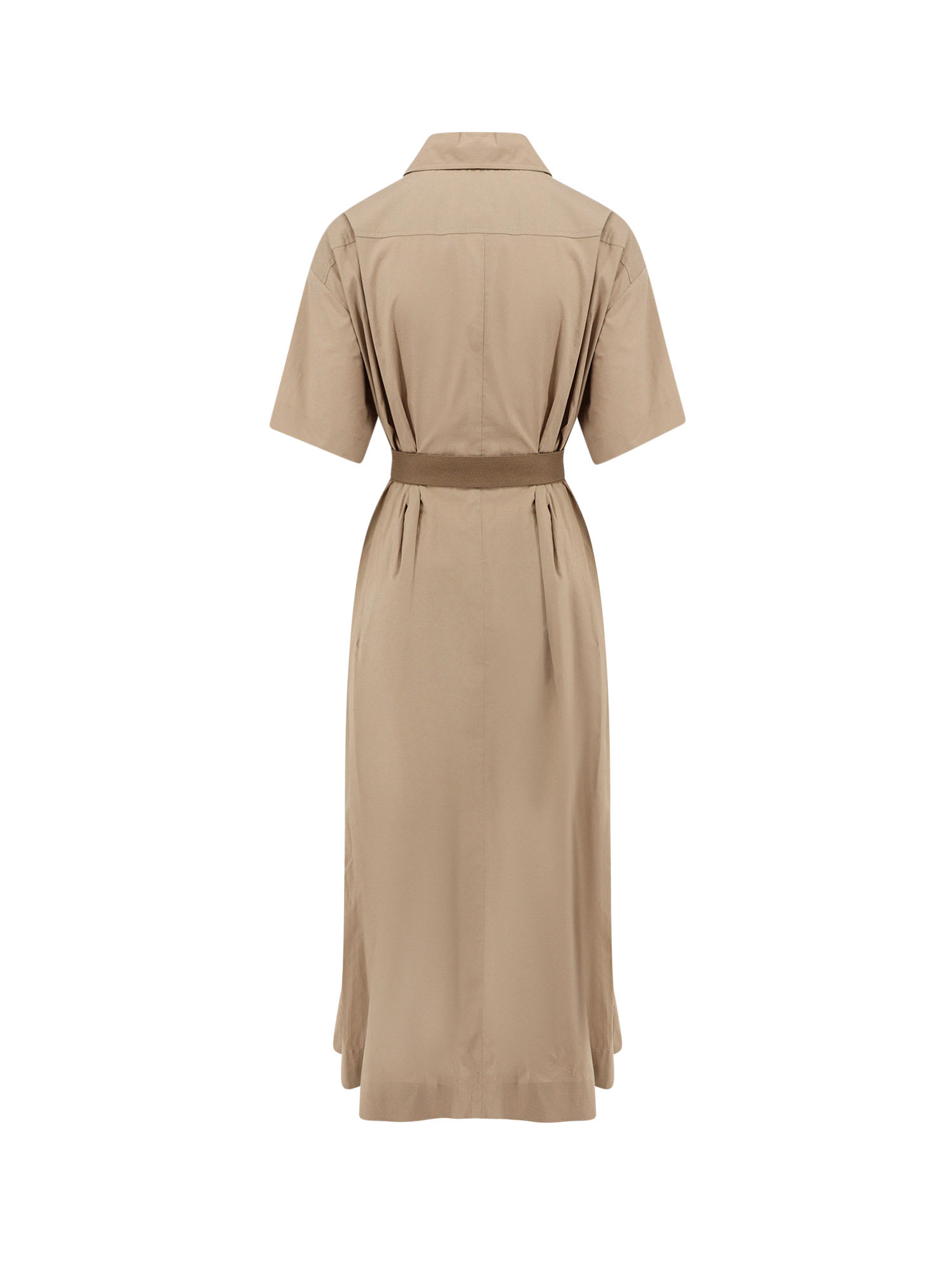 Brunello Cucinelli Long Dress In Beige
