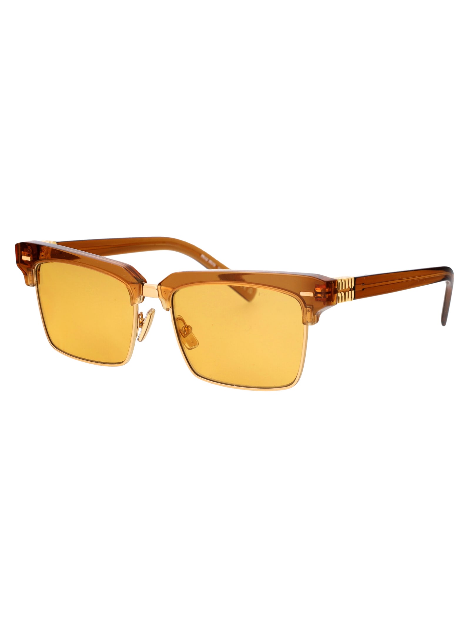 Shop Miu Miu 0mu 10zs Sunglasses In 15t0b7 Caramel Trasparent