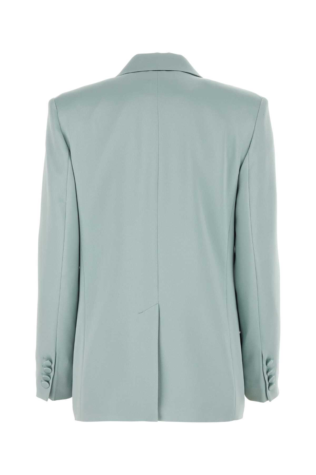 Shop Max Mara Tiffany Satin Teiera Blazer In Acquamarina