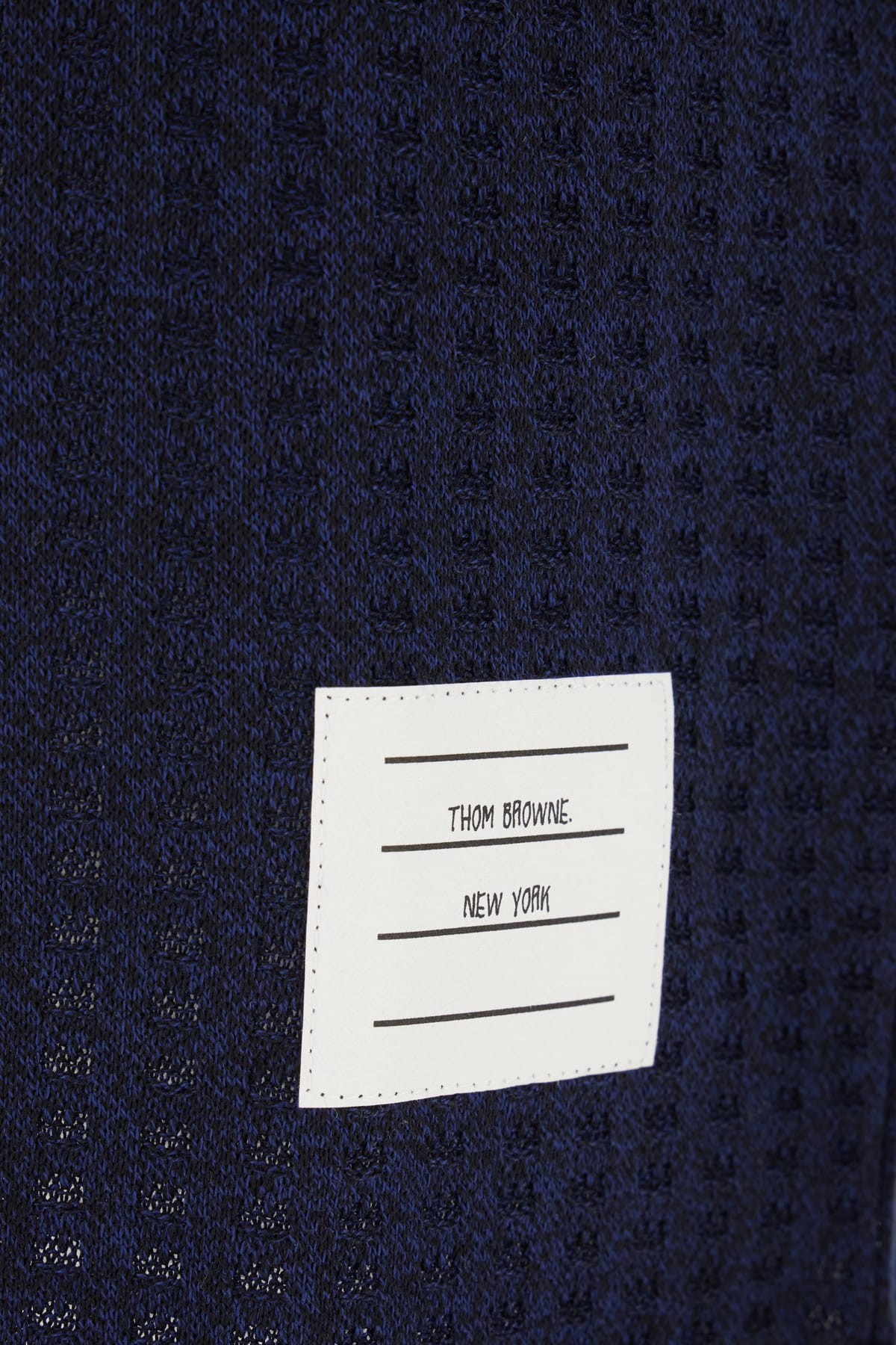 Shop Thom Browne Navy Blue Cotton Polo Dress In 415