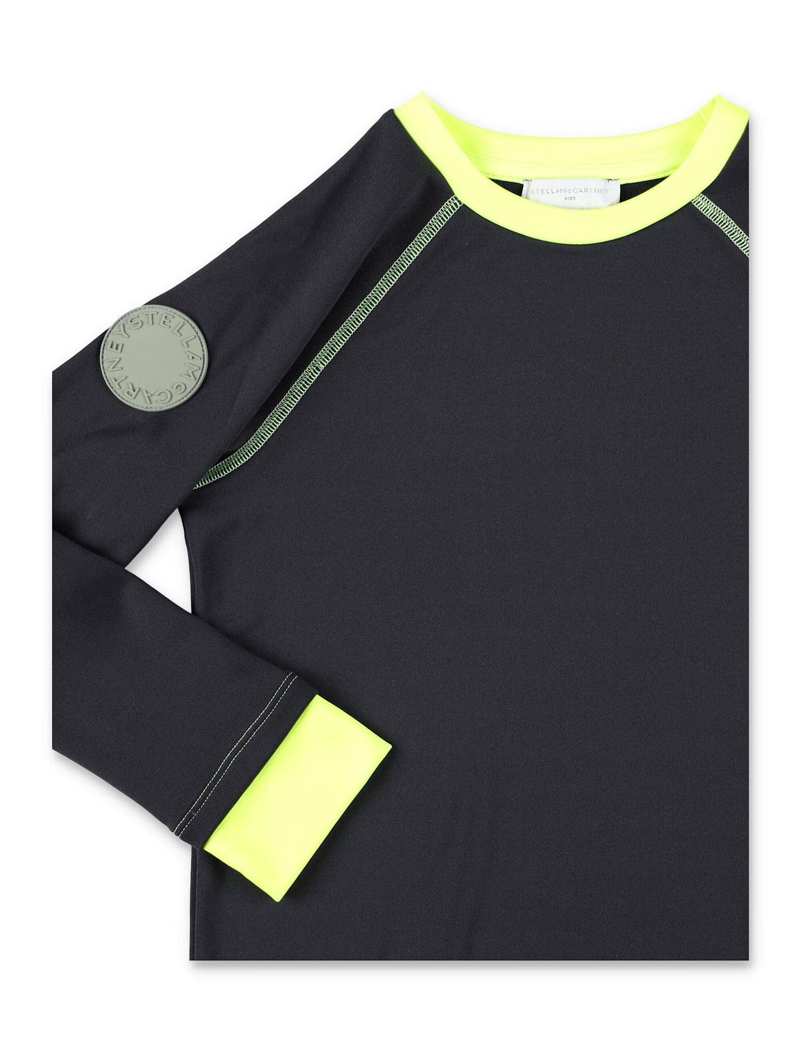 Stella Mccartney Kids Black Ski Set With Neon Details In Black