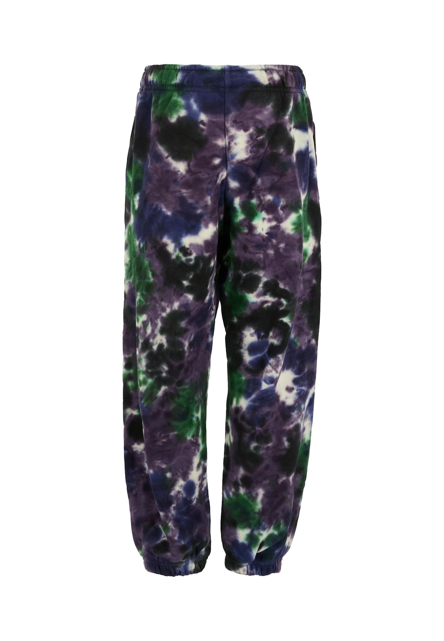 Molo Multicolor Trousers For Kids With Tie Dye Print In Black