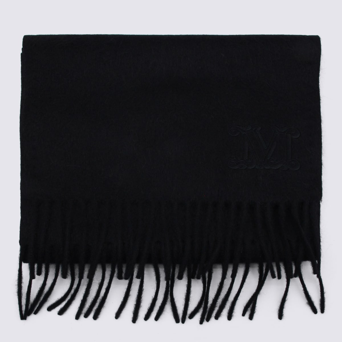 Max Mara Black Wool Scarf