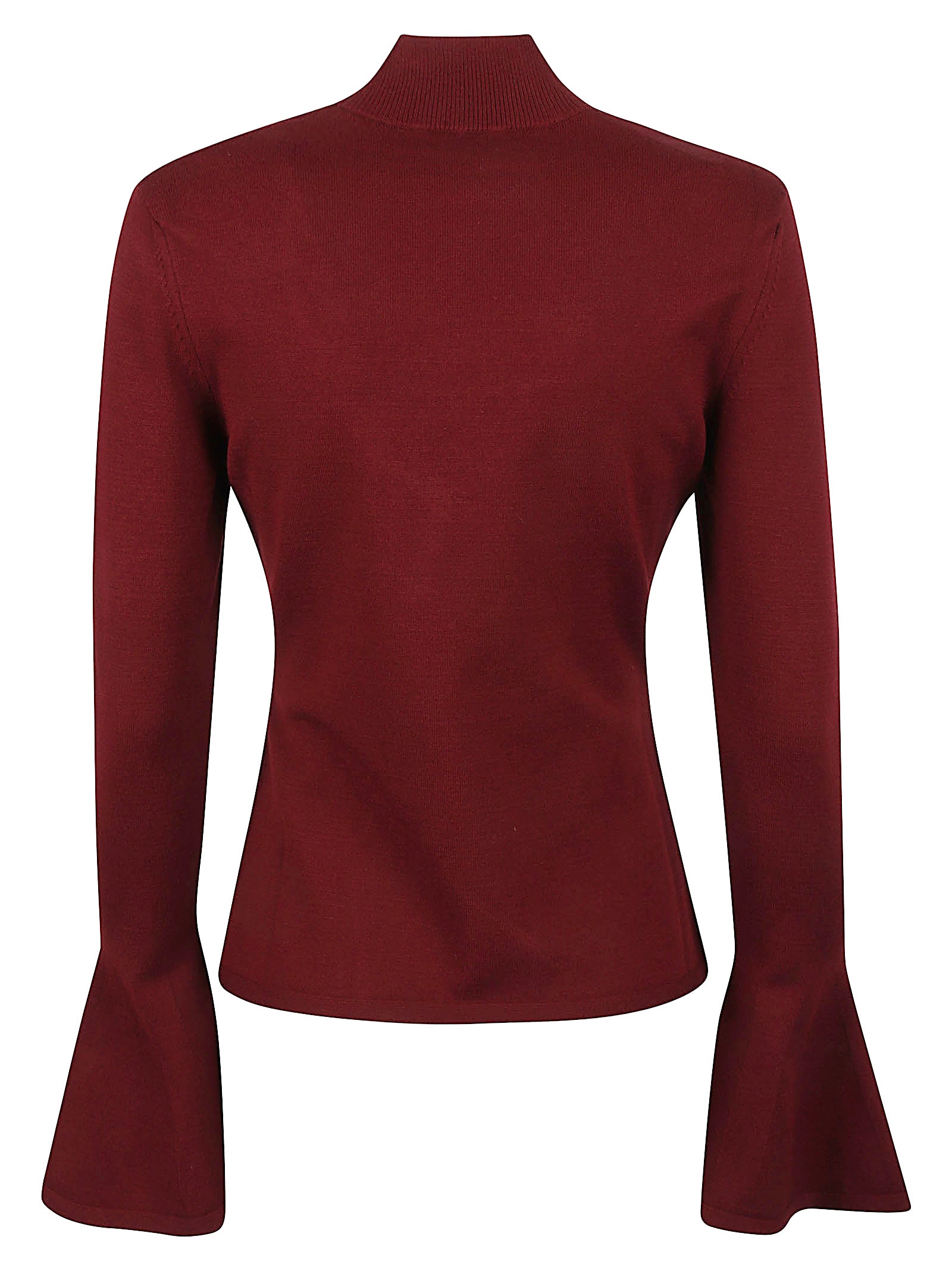 Shop Federica Tosi Flared Cuff Jumper In Vinaccia