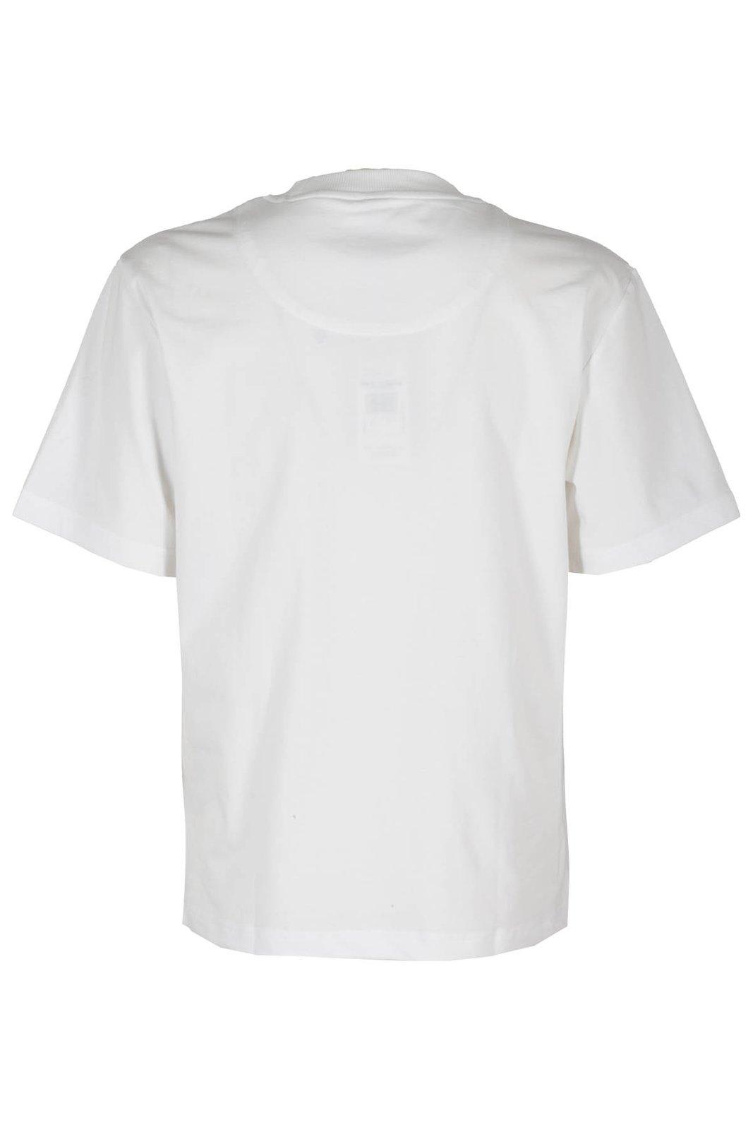 Shop Adidas By Stella Mccartney Logo Printed Crewneck T-shirt In White