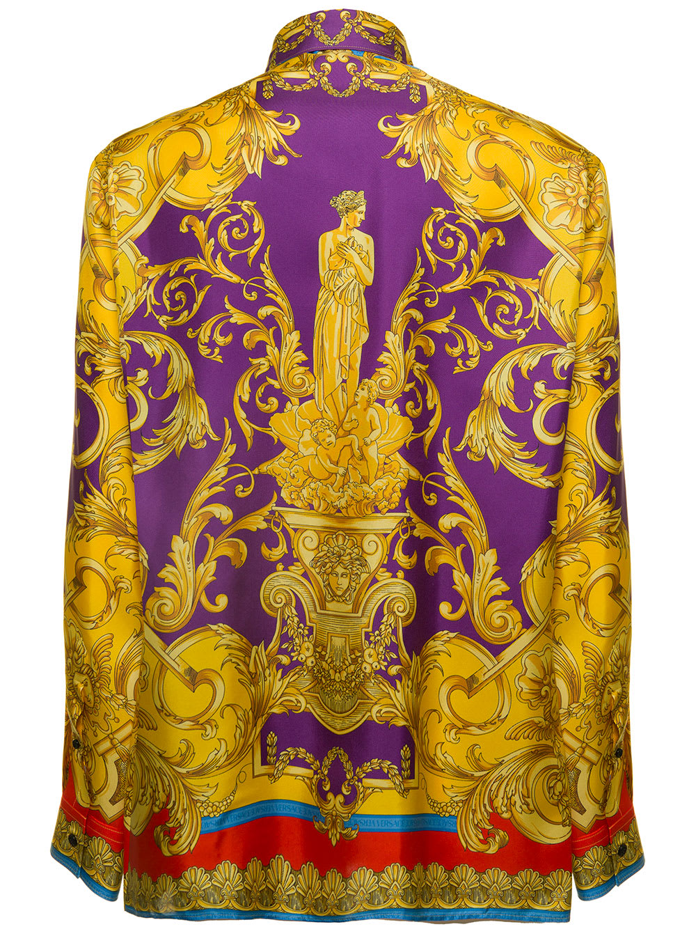 Versace Mans Multicolor Silk Shirt