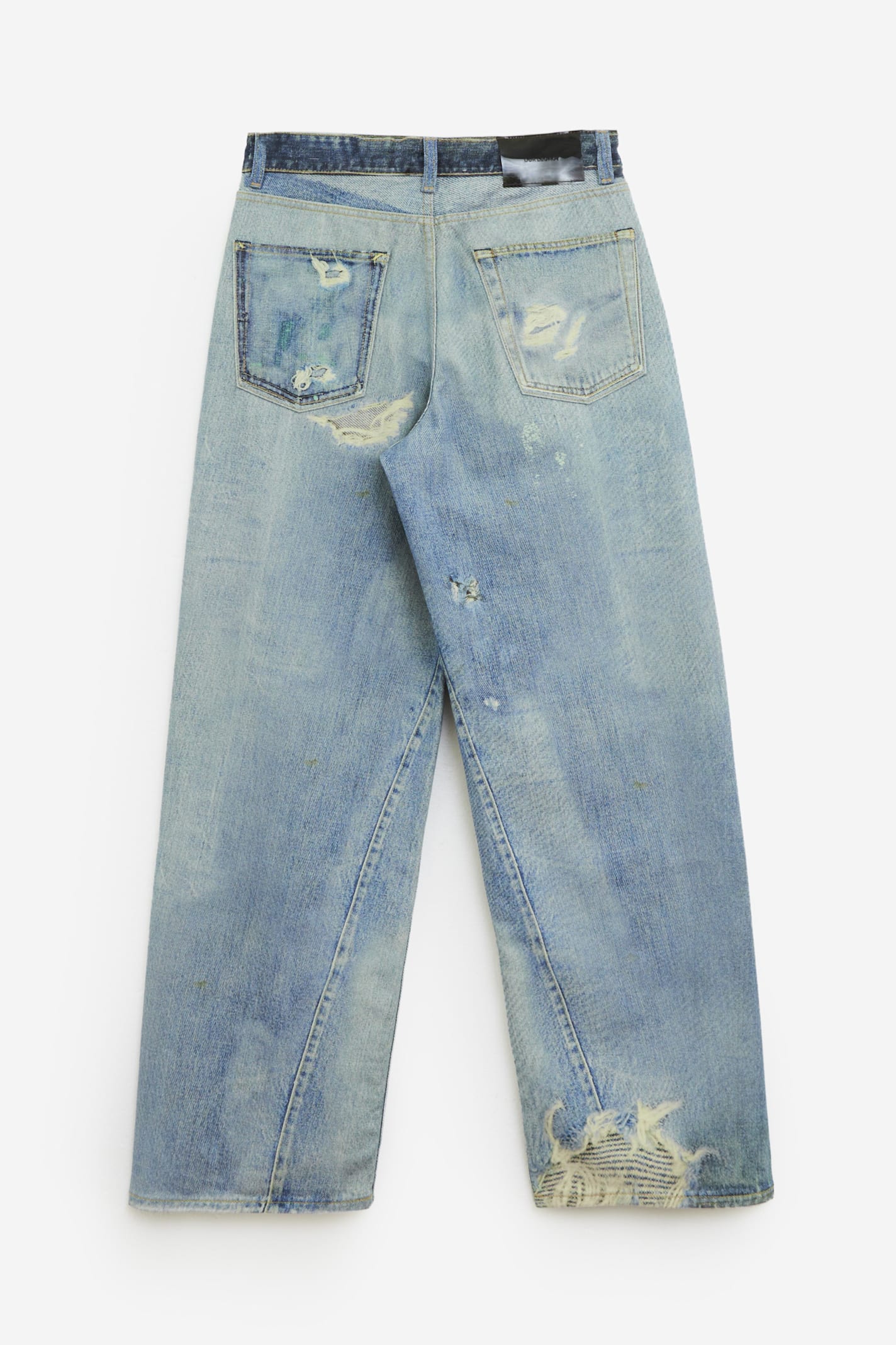 Our Legacy Women S Full Cut Jeans Digital Denim Print In Cyan