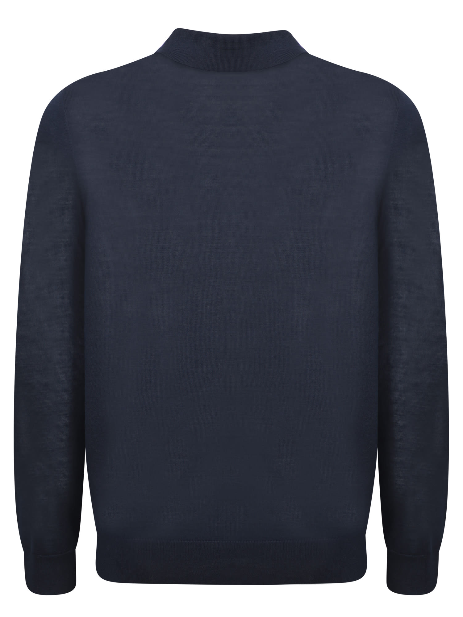 Shop Paul Smith Long Sleeve Blue Polo Shirt