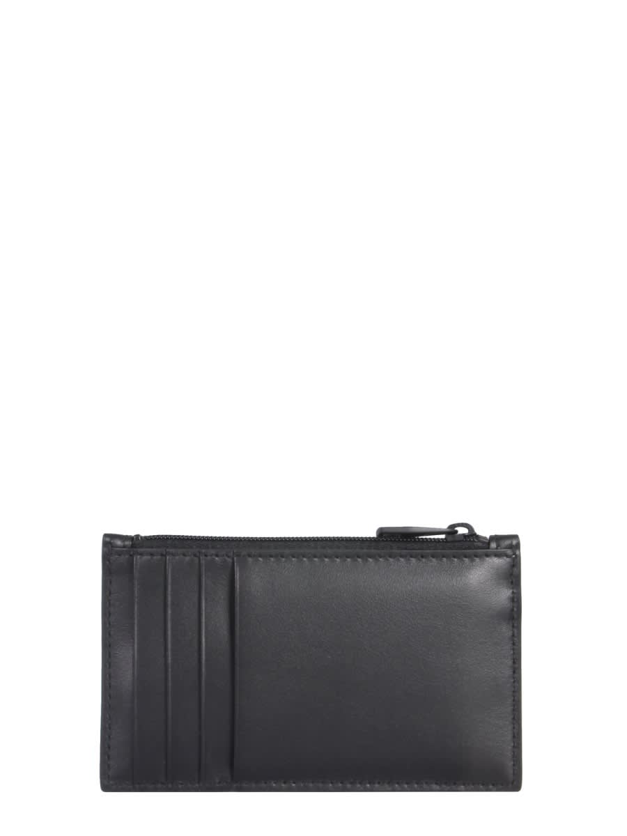 Shop Alexander Mcqueen Card Holder With Zip In Black