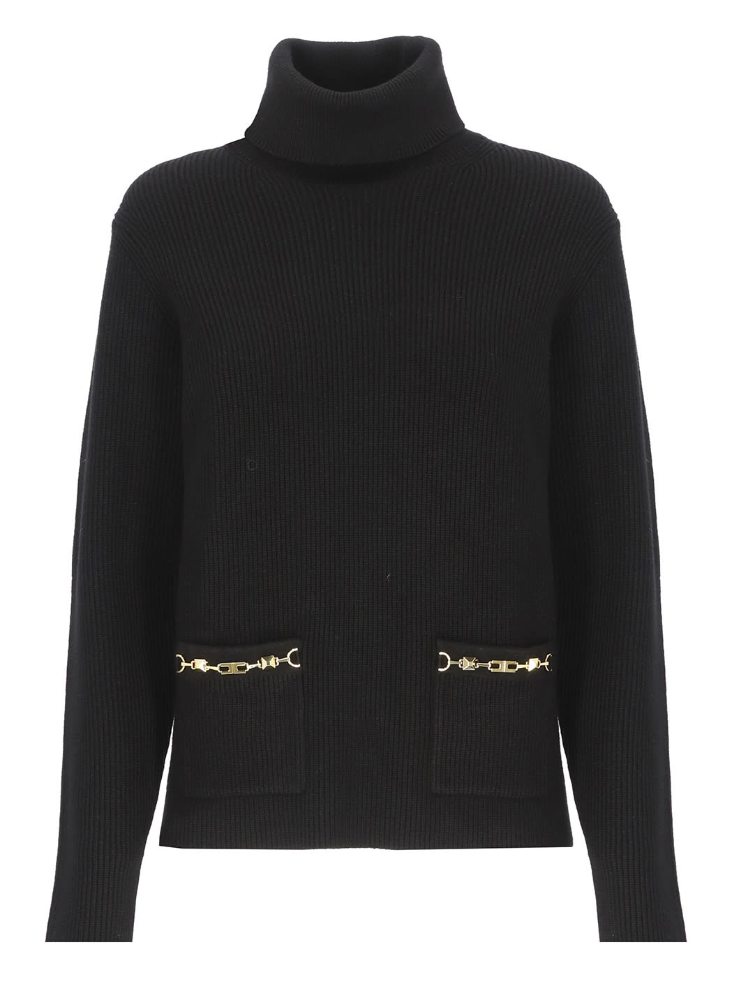 Elisabetta Franchi Sweater With Clamp Detail