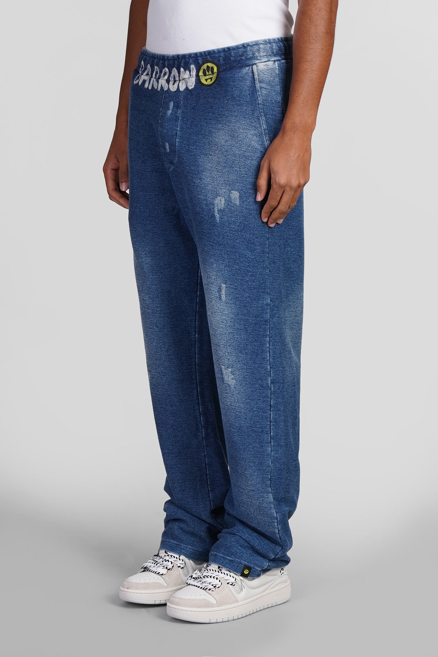 Shop Barrow Pants In Blue Cotton