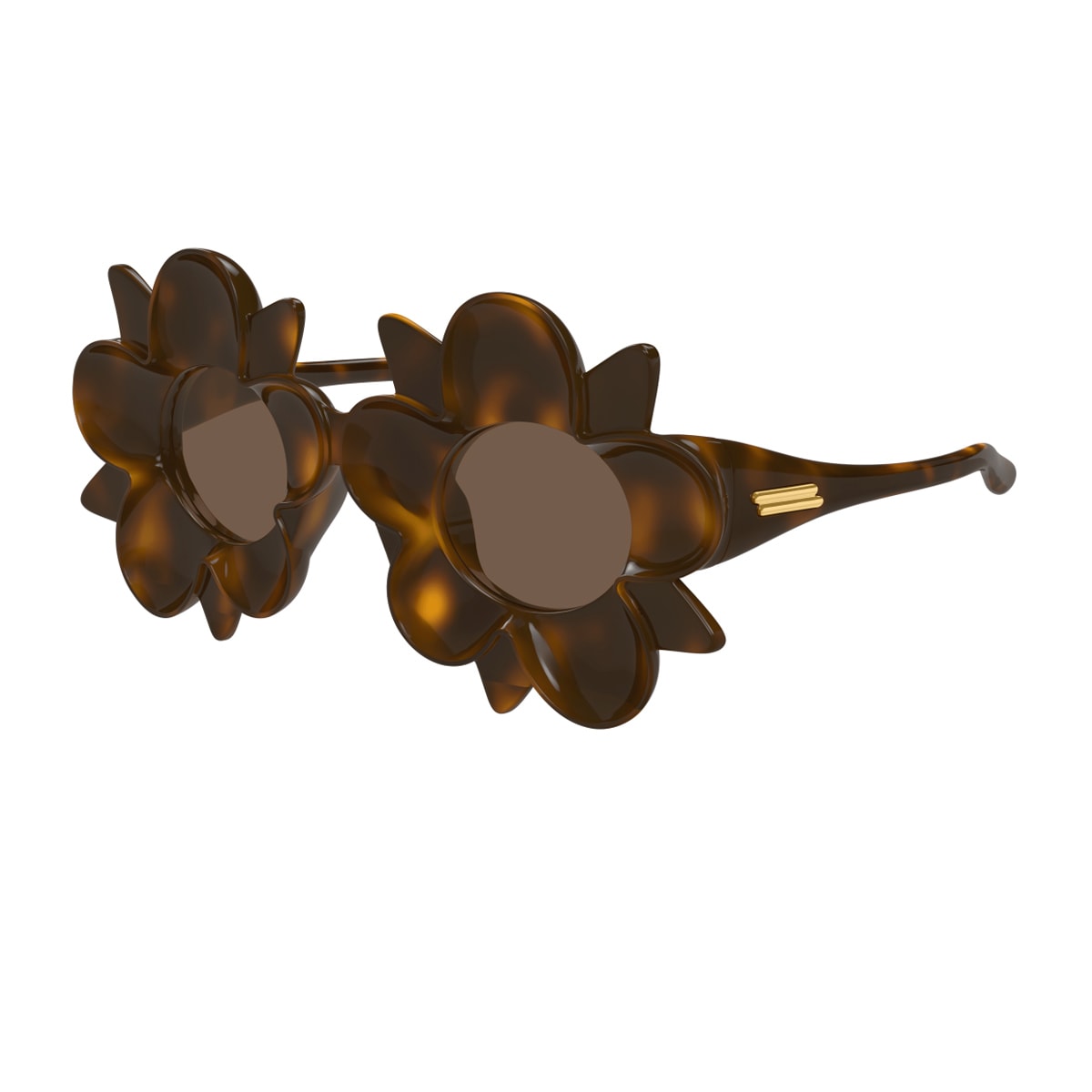 Bottega Veneta Bv1399s Linea Icons 008 Havana Brown Sunglasses In Brown
