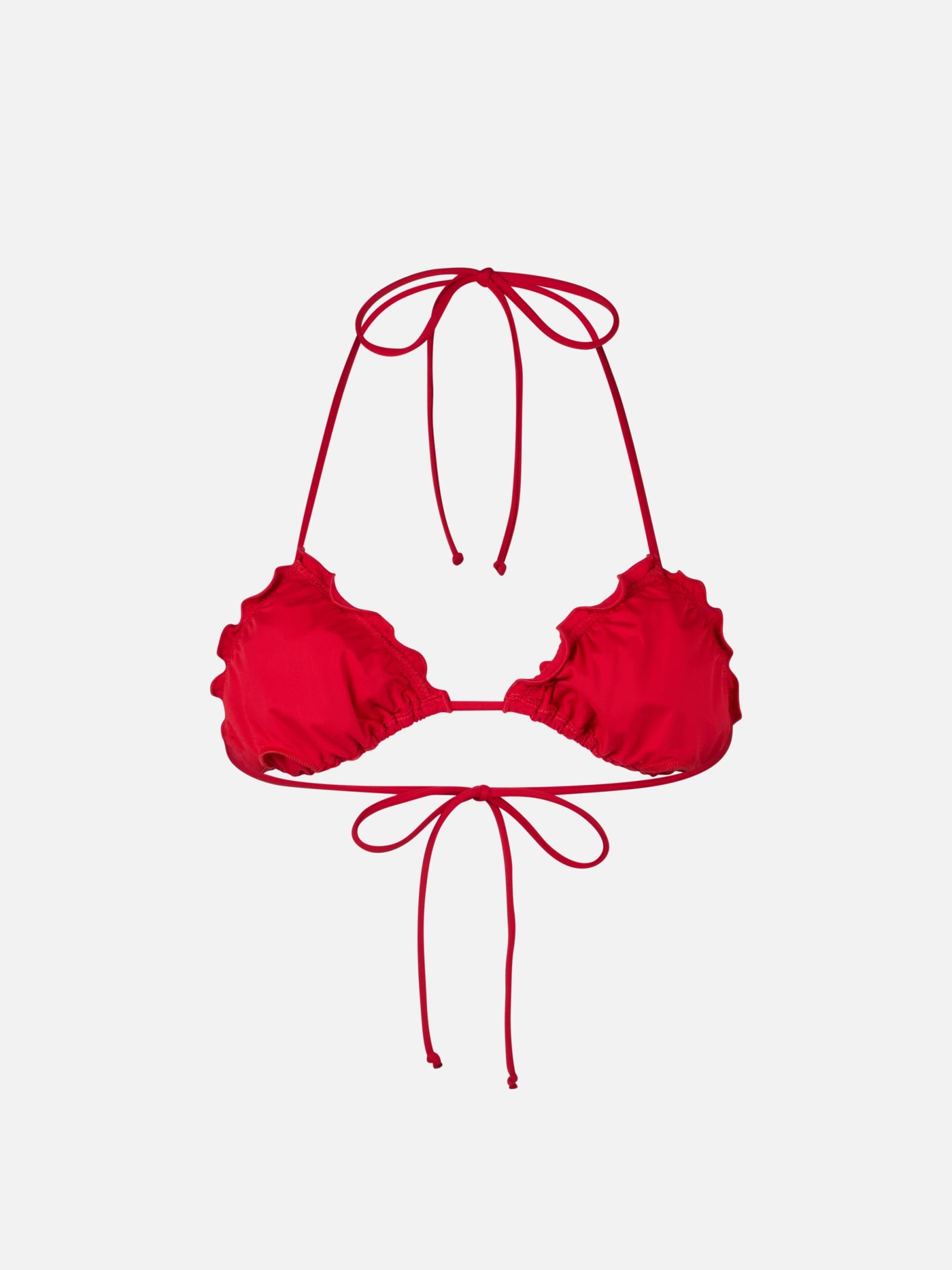 MC2 SAINT BARTH WOMAN RED TRIANGLE BEACH TOP SAGITTARIUS