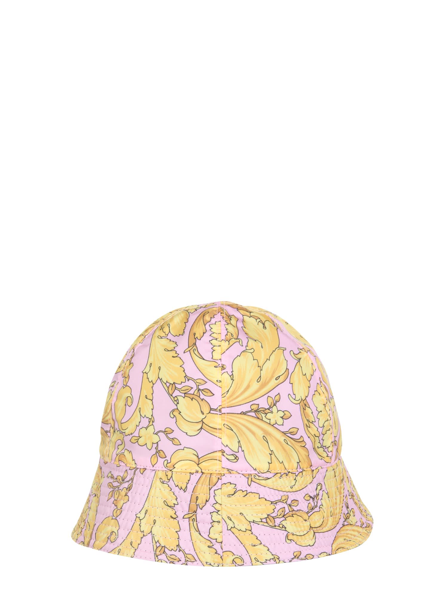 Versace Bucket Hat With Baroque Print