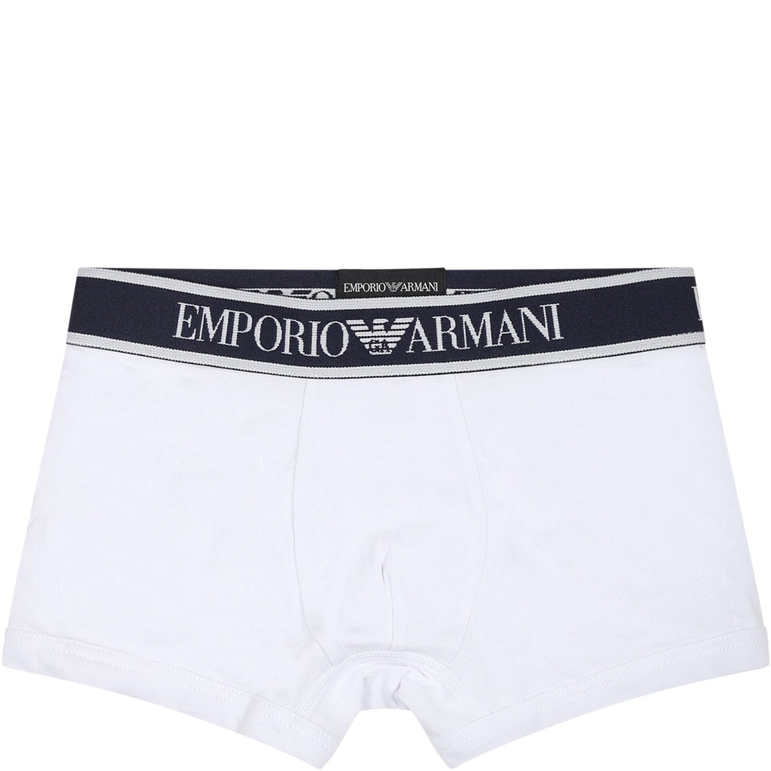 Shop Emporio Armani Multicolor Set For Boy With Logo In Marine/bianco