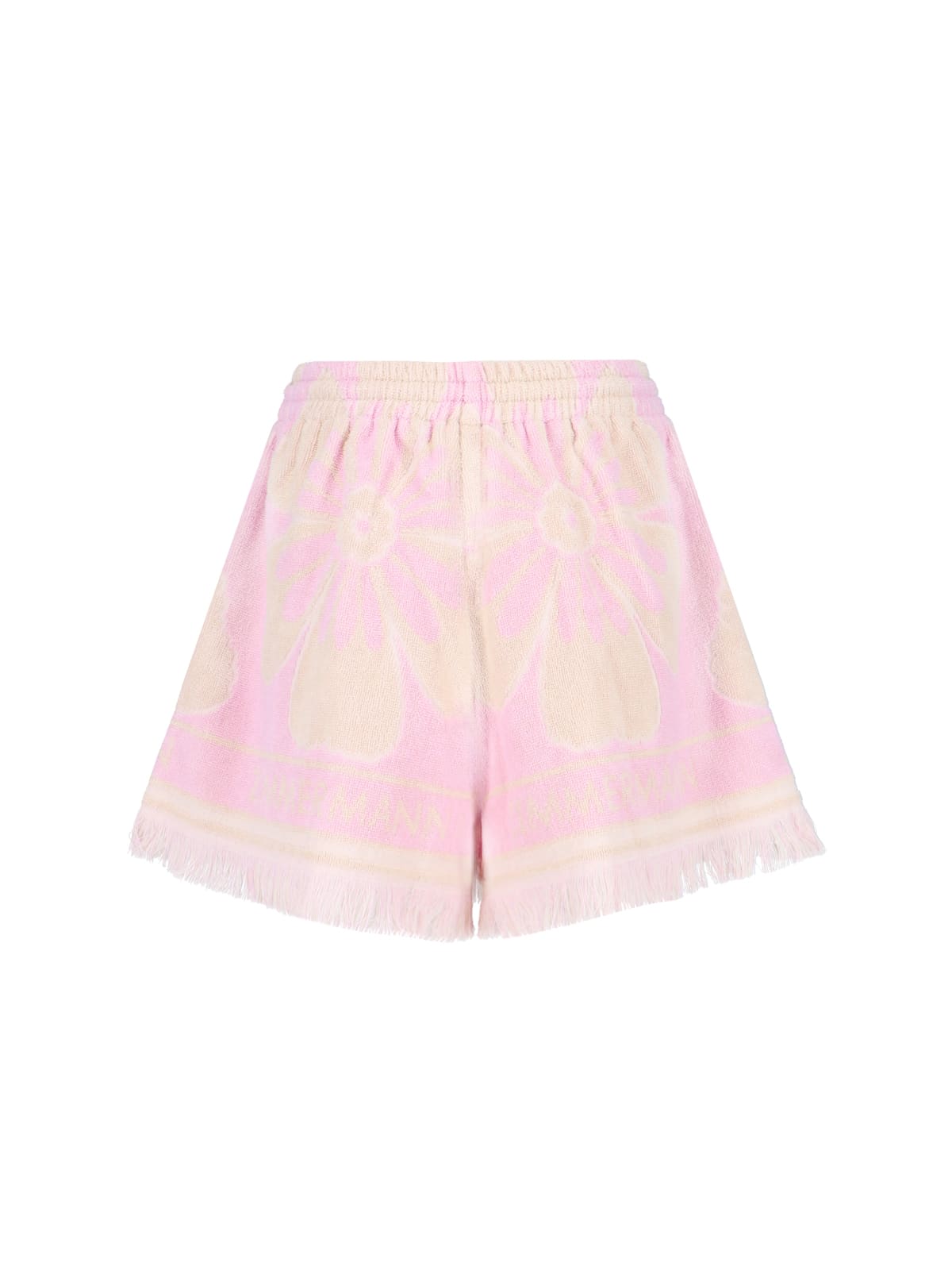 Shop Zimmermann Pop Terry Shorts In Pink