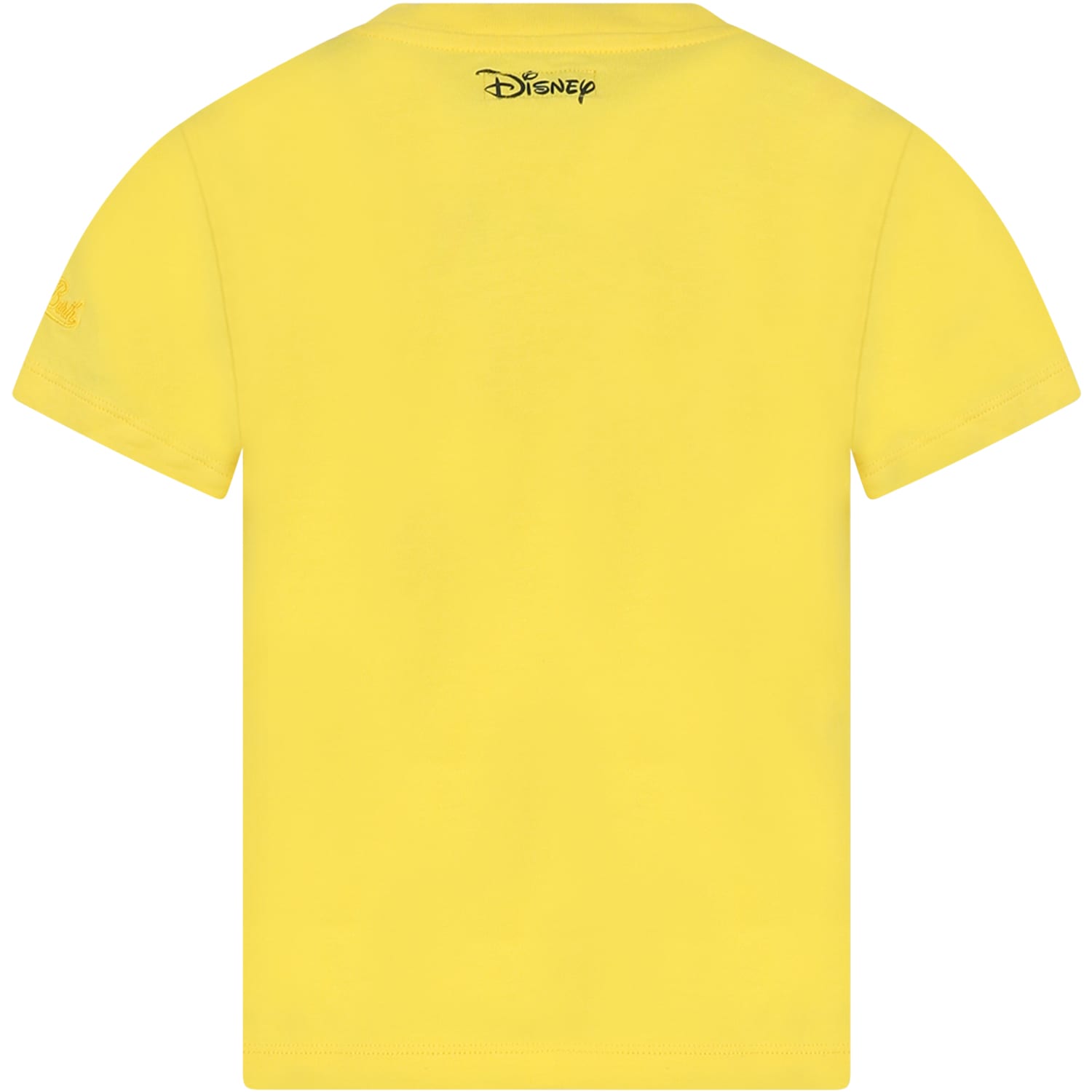 Shop Mc2 Saint Barth Yellow T-shirt For Girl With Minnie Print And Logo