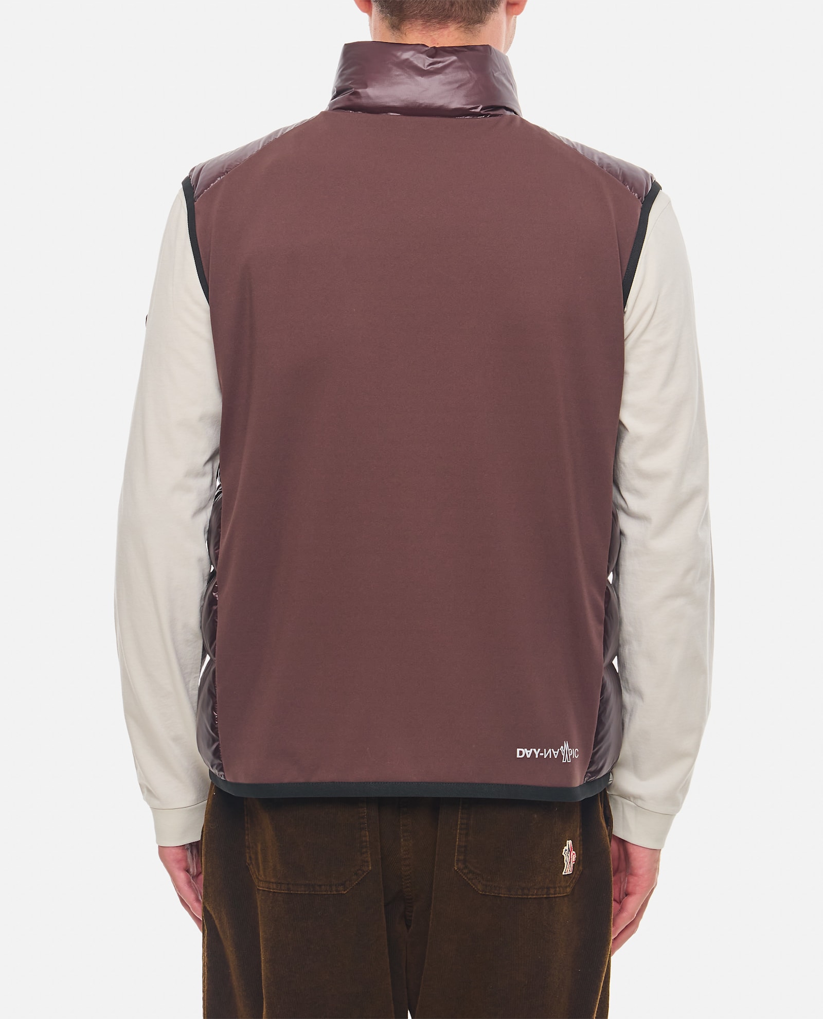 Shop Moncler Padded Vest In Brown