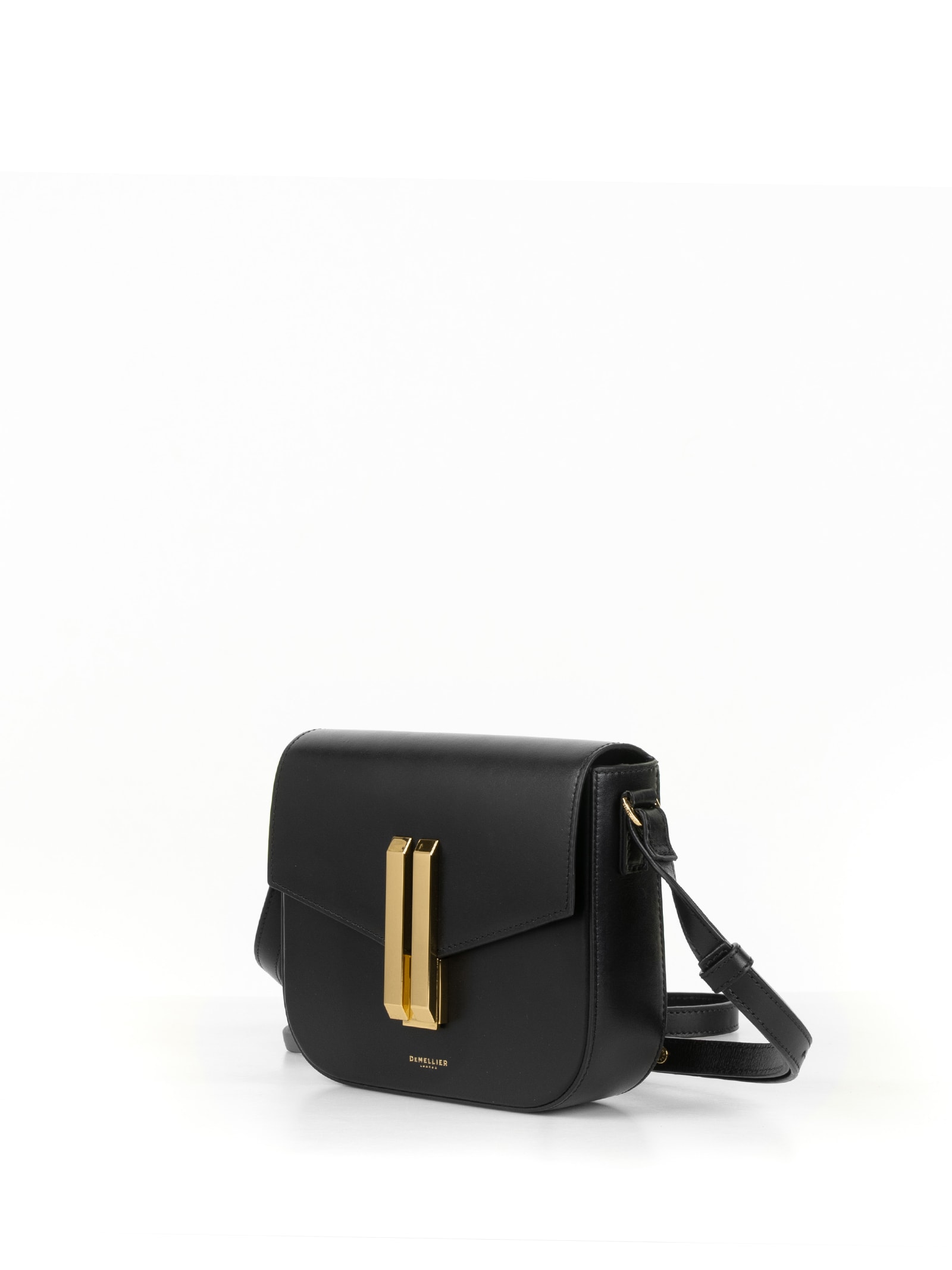 Shop Demellier Vancouver Small Leather Shoulder Bag In Black
